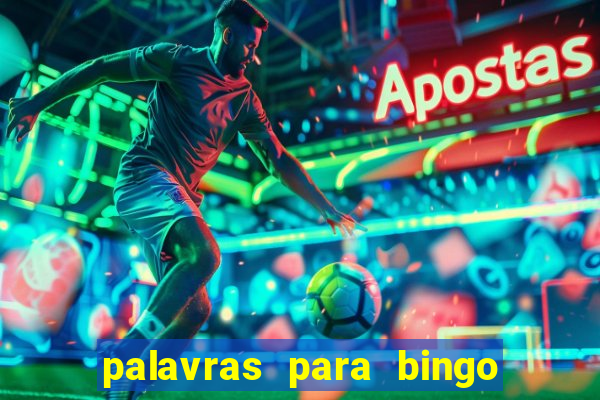 palavras para bingo cha de bebe