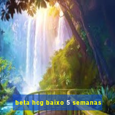 beta hcg baixo 5 semanas